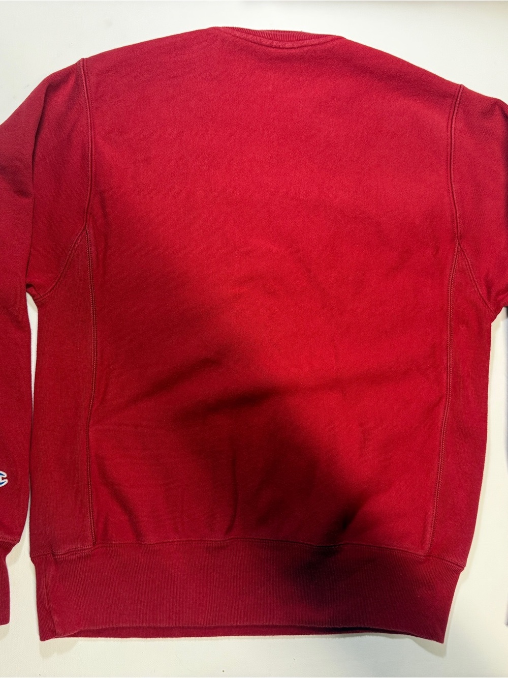 Champion Reverse Weave Small Red Crewneck Sweatshirt - Picture 9 of 9